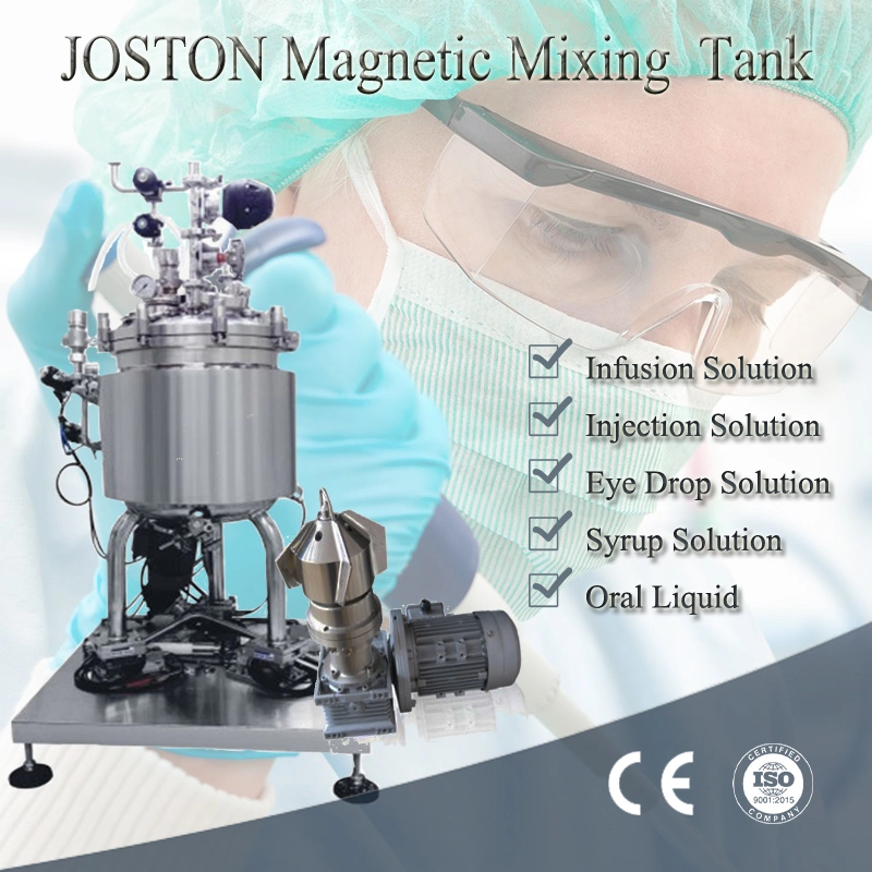 Joston Chemical Vessel Prices with Magnetic Stirrer Agitated Tank Mixing Tank
